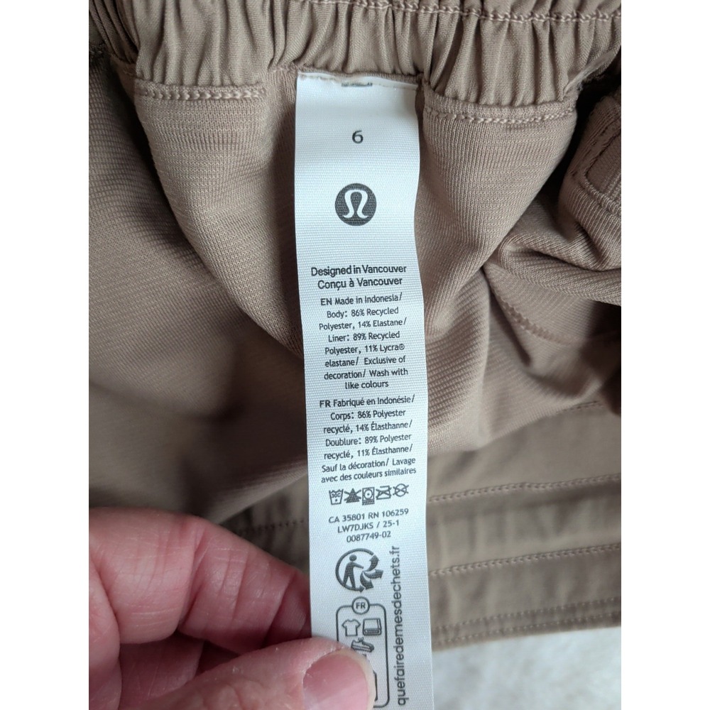Lululemon Hotty Hot High-Rise Lined Short 4" Sheer Oak - Picture 5 of 6